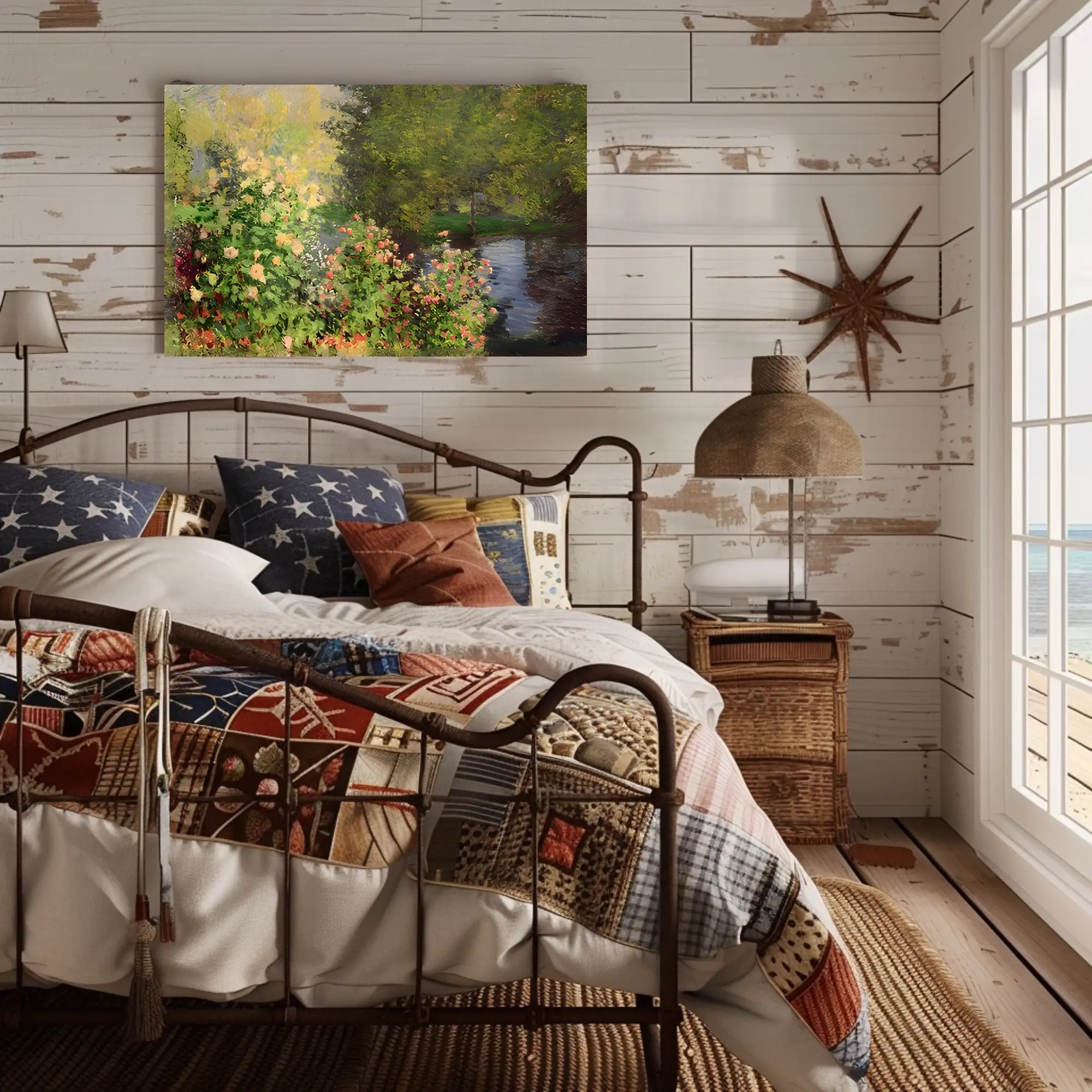 Nature's Palette A Floral and Forest Symphony Poster