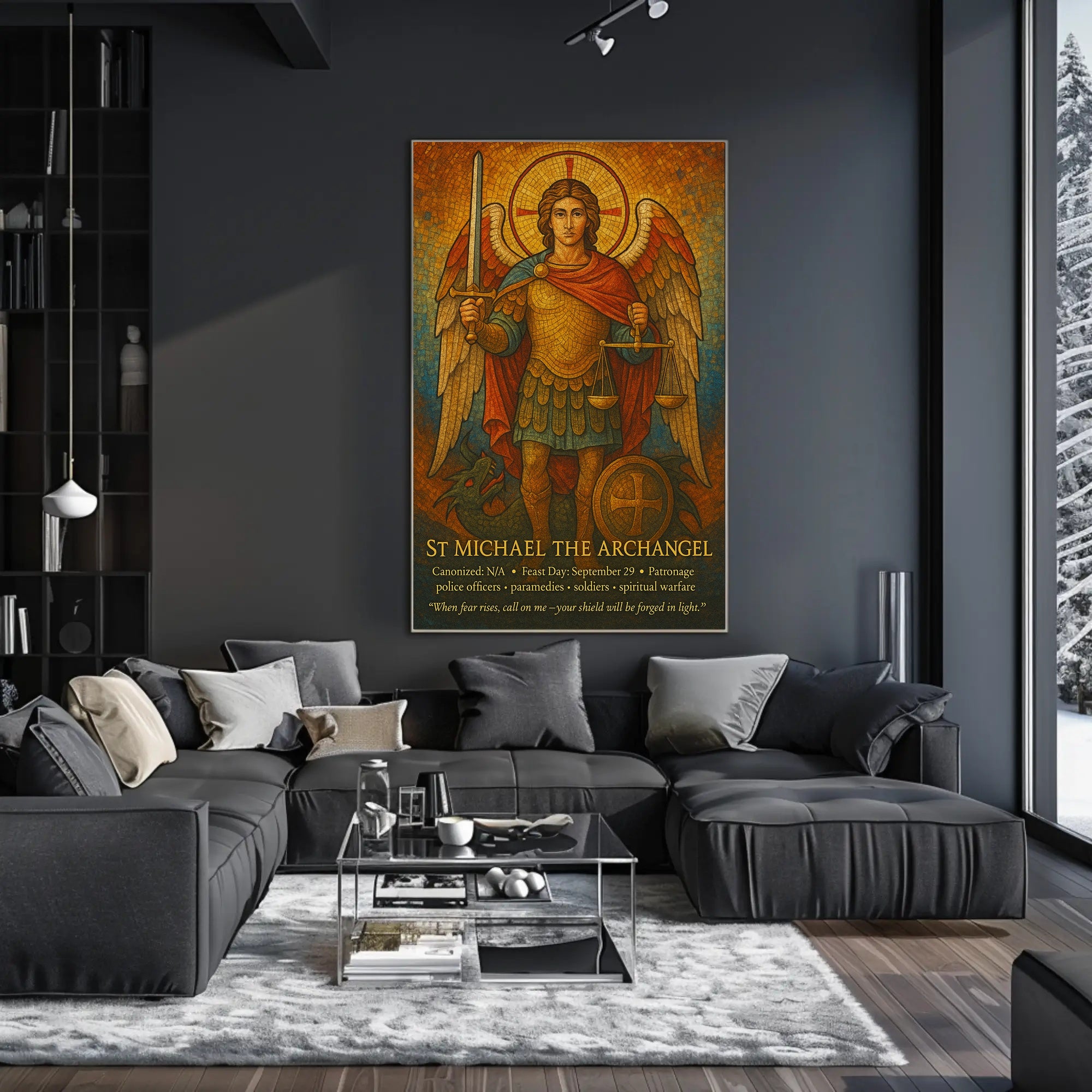 St. Michael Archangel Religious Art Fantasy Mythology Poster