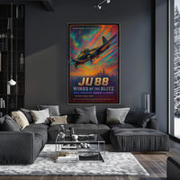 JU 88 Warplane WWII Poster