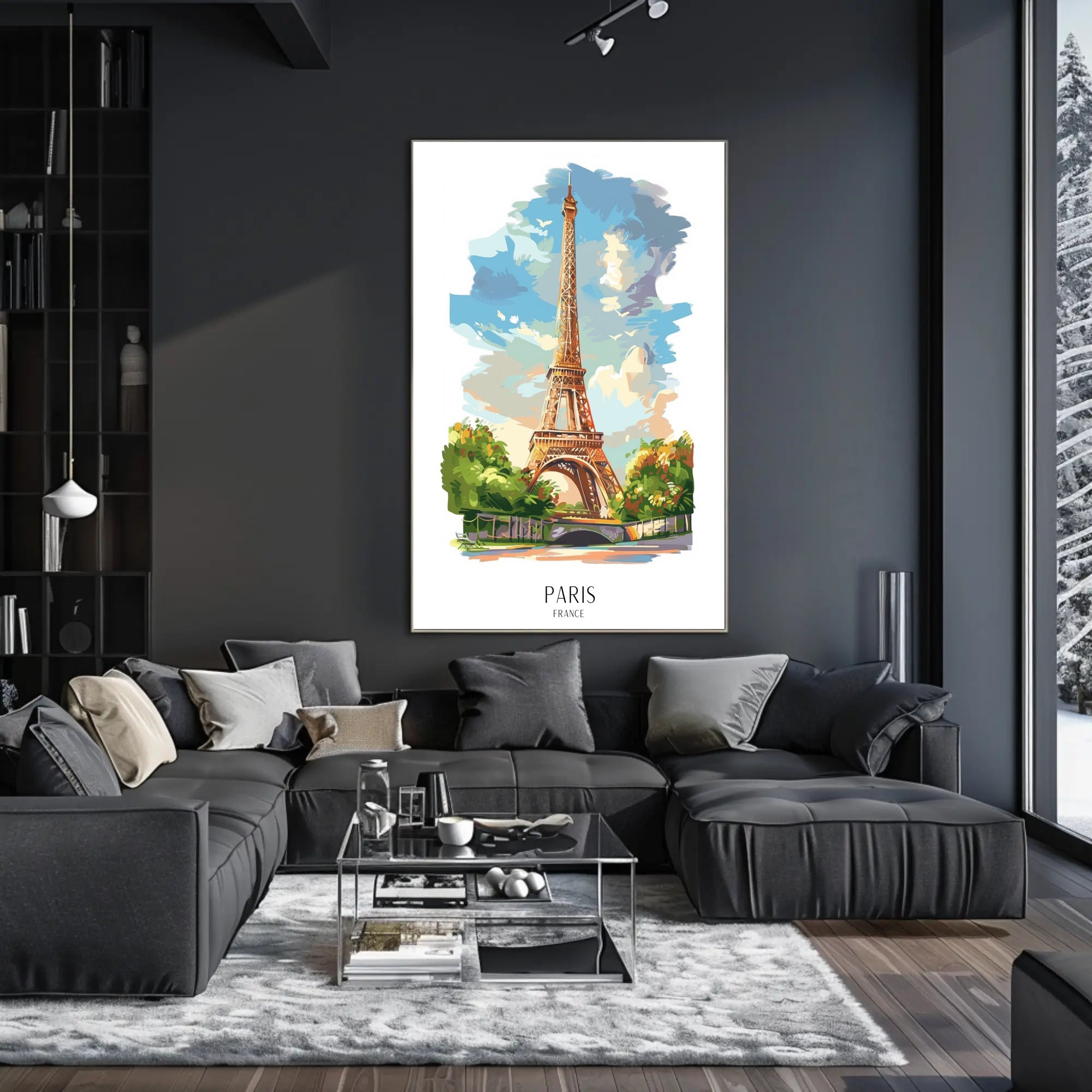 Eiffel Tower Parisian Scenery Art: Travel Poster PosterGoat