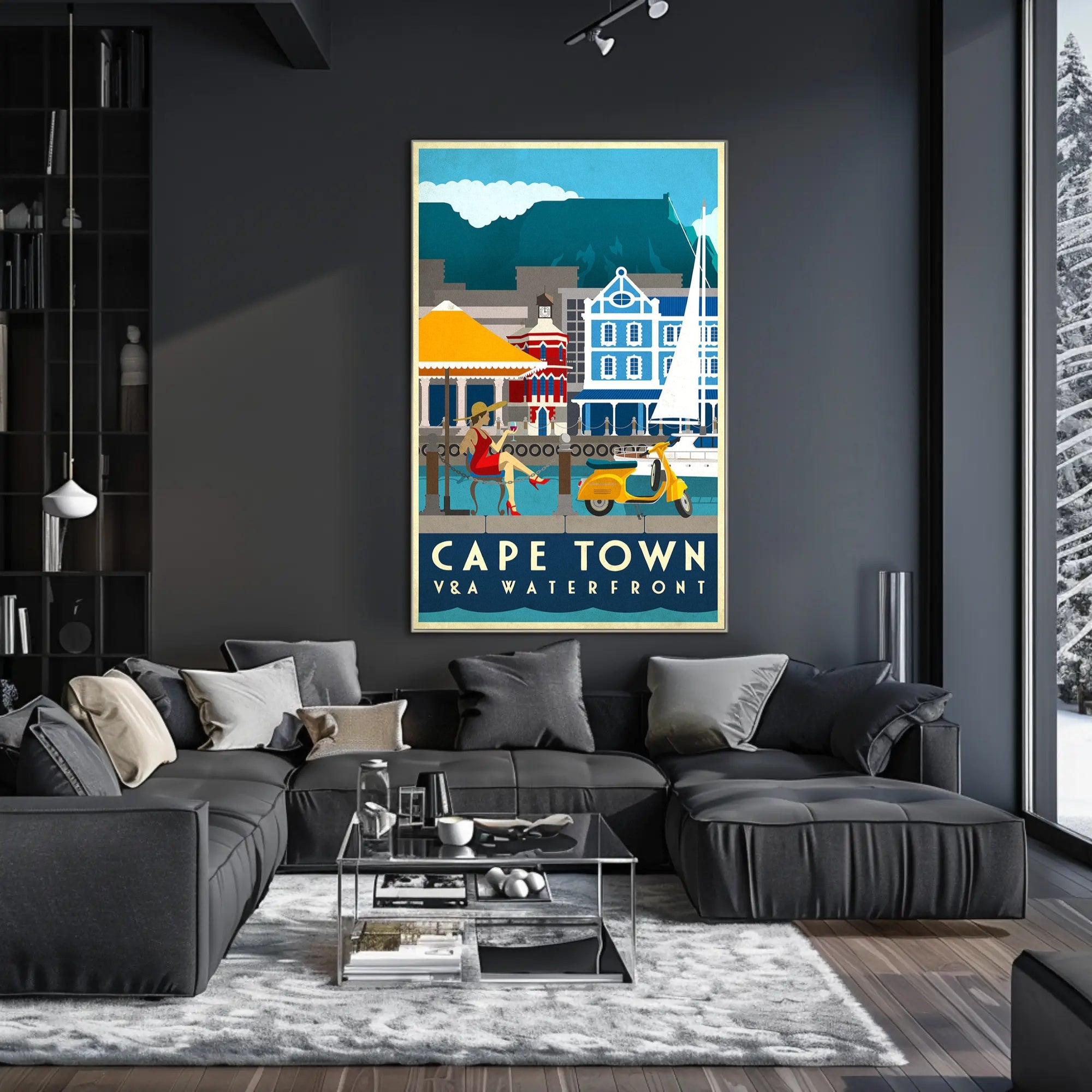 Cape Town V&A Waterfront Leisure Travel Poster PosterGoat