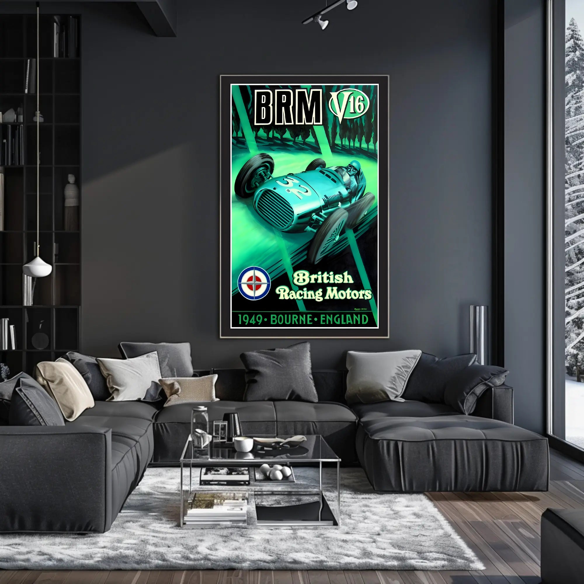 BRM V16 Racing Poster