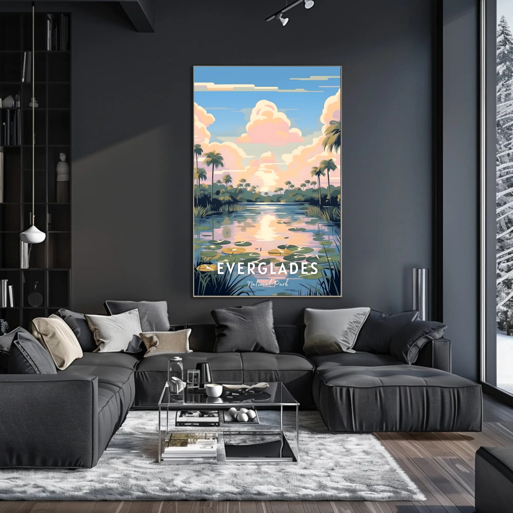 Serene Everglades Sunrise Tranquility National Park Poster