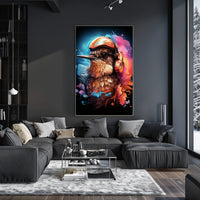 Sonic Aviator Futurism Bird Living Room Poster