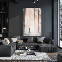 Solitary Figure Mystery Solitude Watercolor Poster