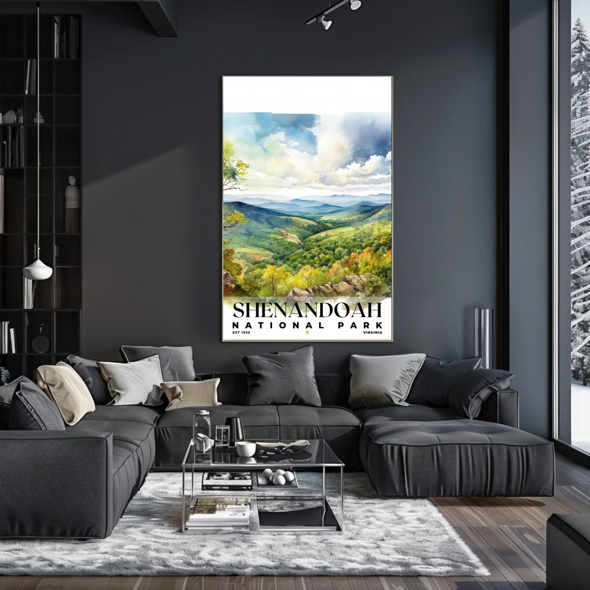 Shenandoah Watercolor Wall Art Poster