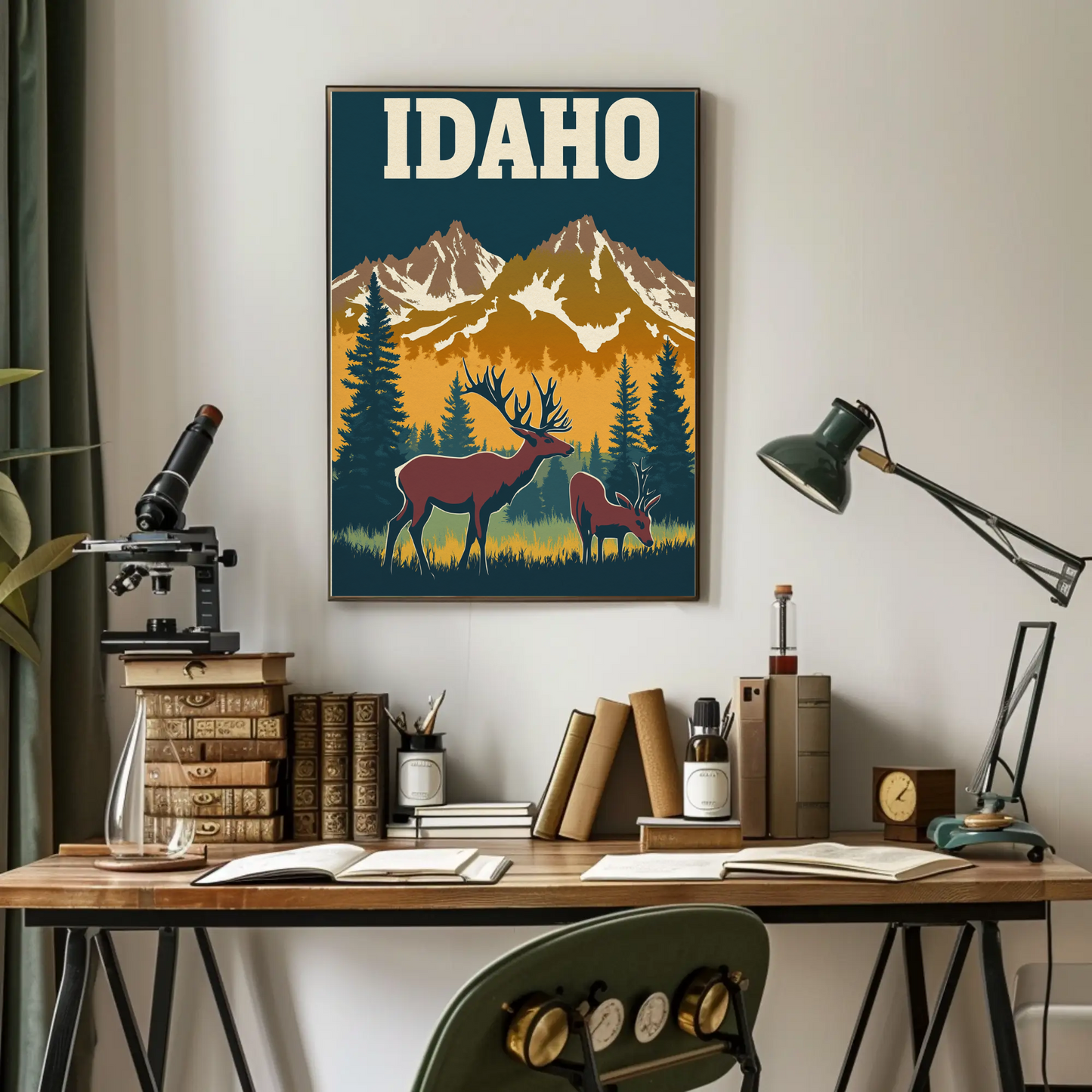 Vintage Poster Idaho Wildlife