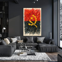 Angolan Flag Art Poster