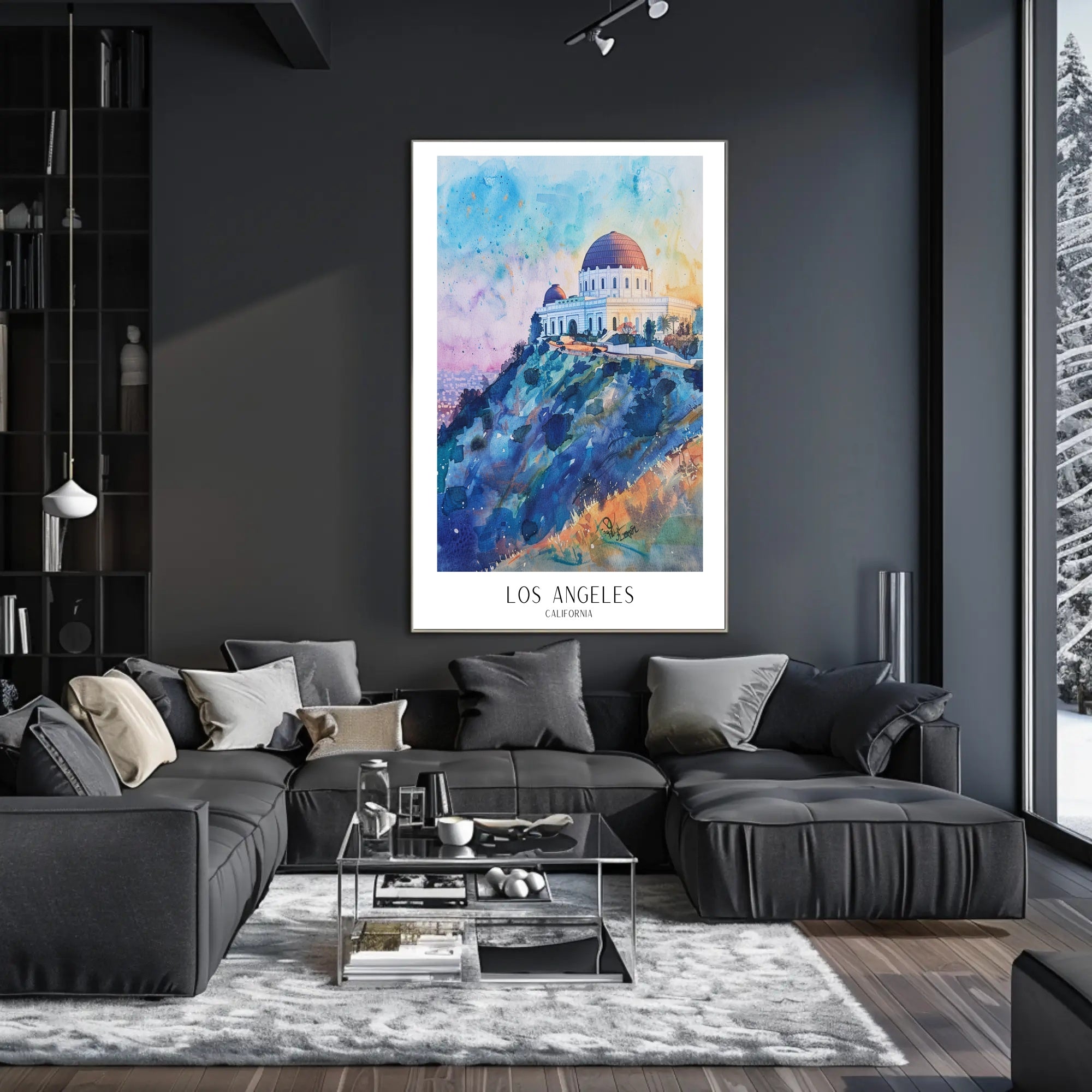 Los Angeles Skyline Poster PosterGoat