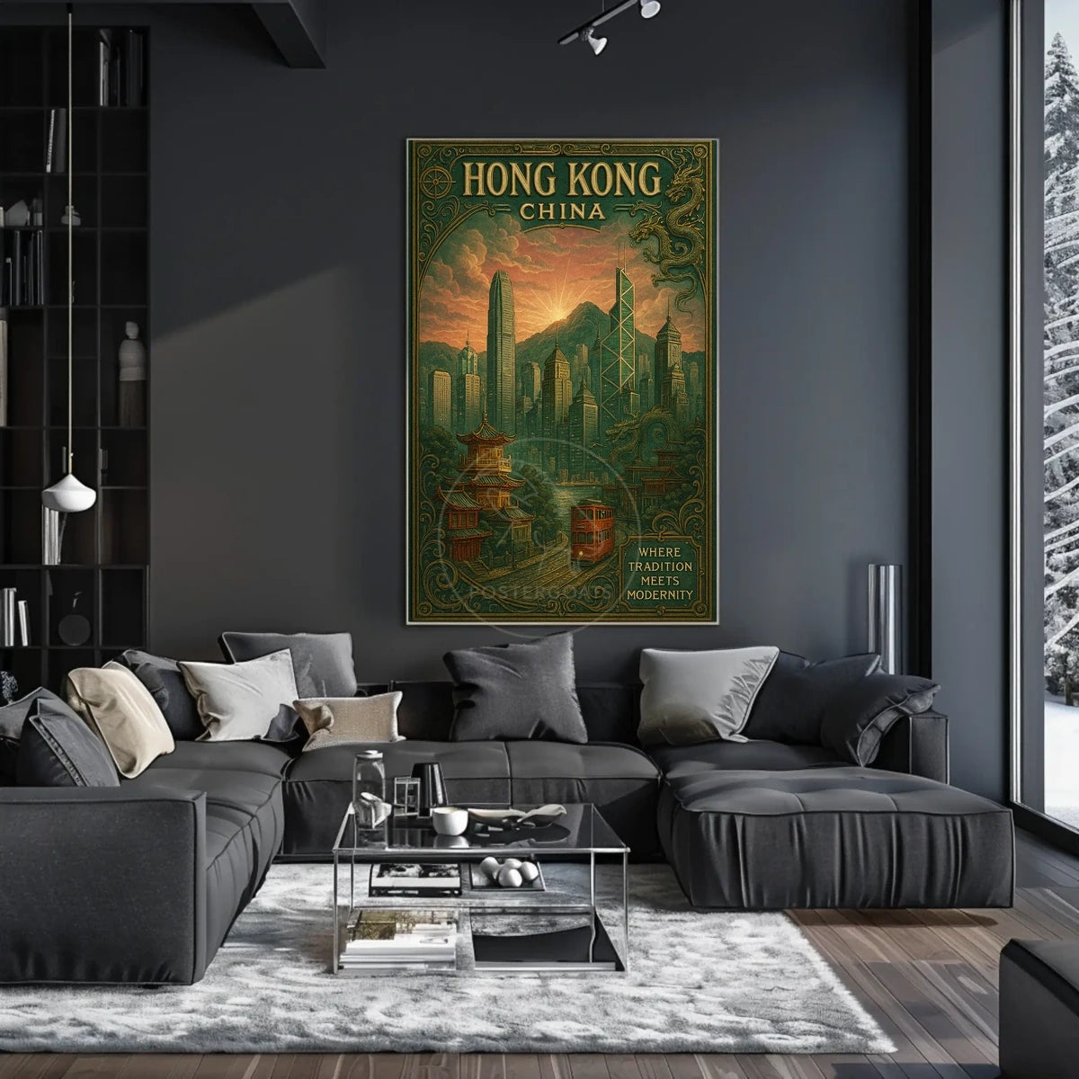 Hong Kong's Charming Blend Urban or Cityscape Poster