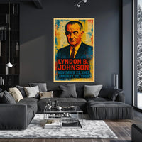 Lyndon B. Johnson 36th President of the United States Street Art Mashup Poster