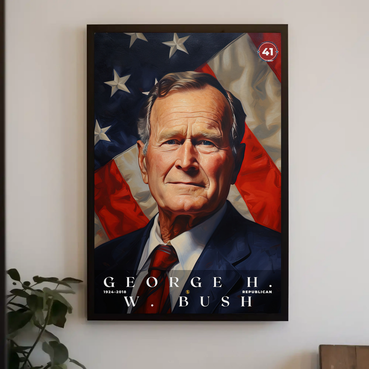 George Bush 41st President Of The United States Portrait
