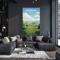 Scenic Bordeaux Vineyards Poster