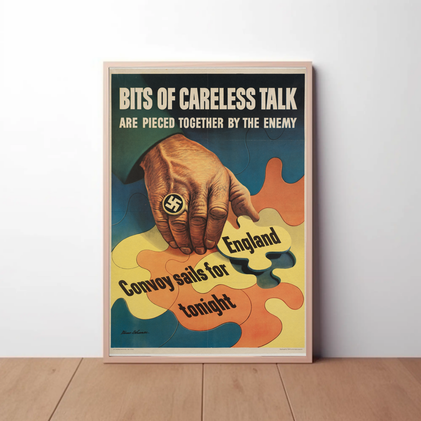 Careless Talk Enemy Nazi Puzzle Poster Travel Poster