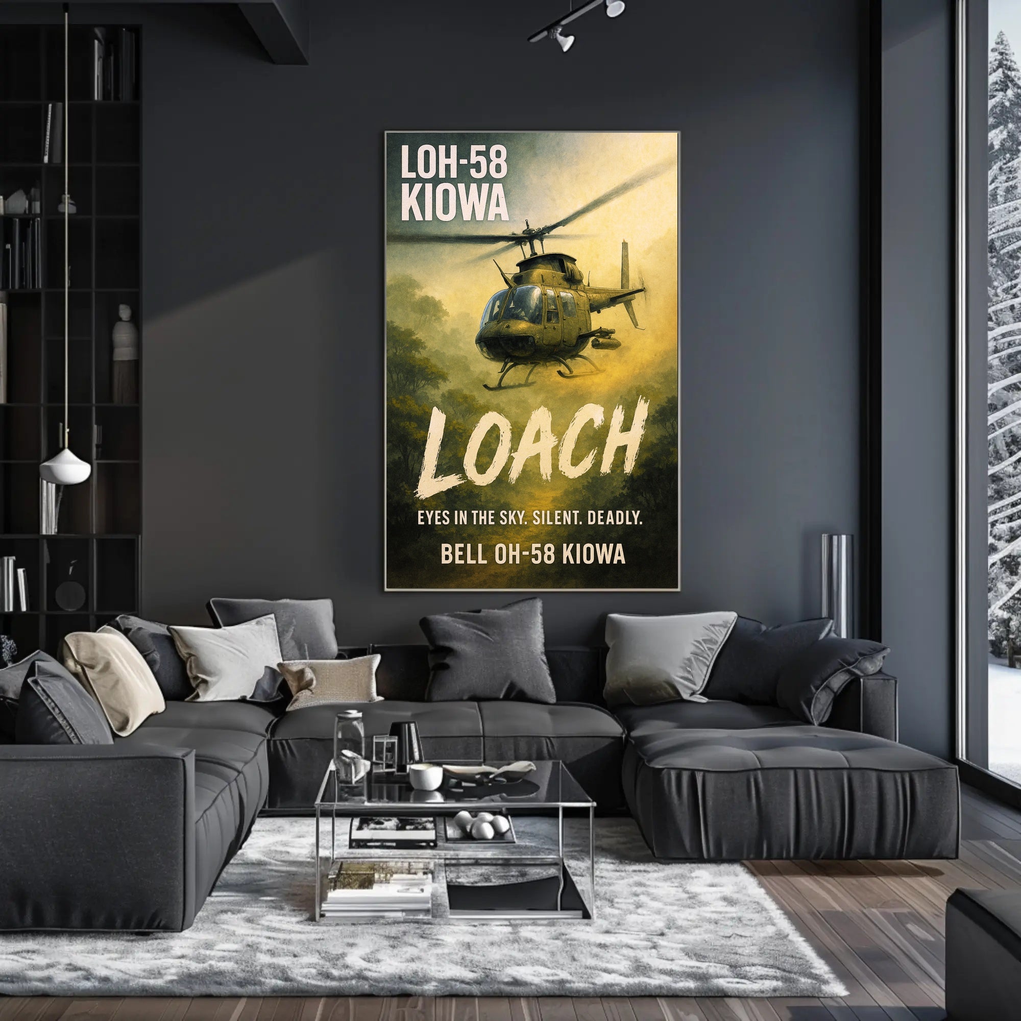 Bell OH-58 Kiowa Helicopter Poster PosterGoat