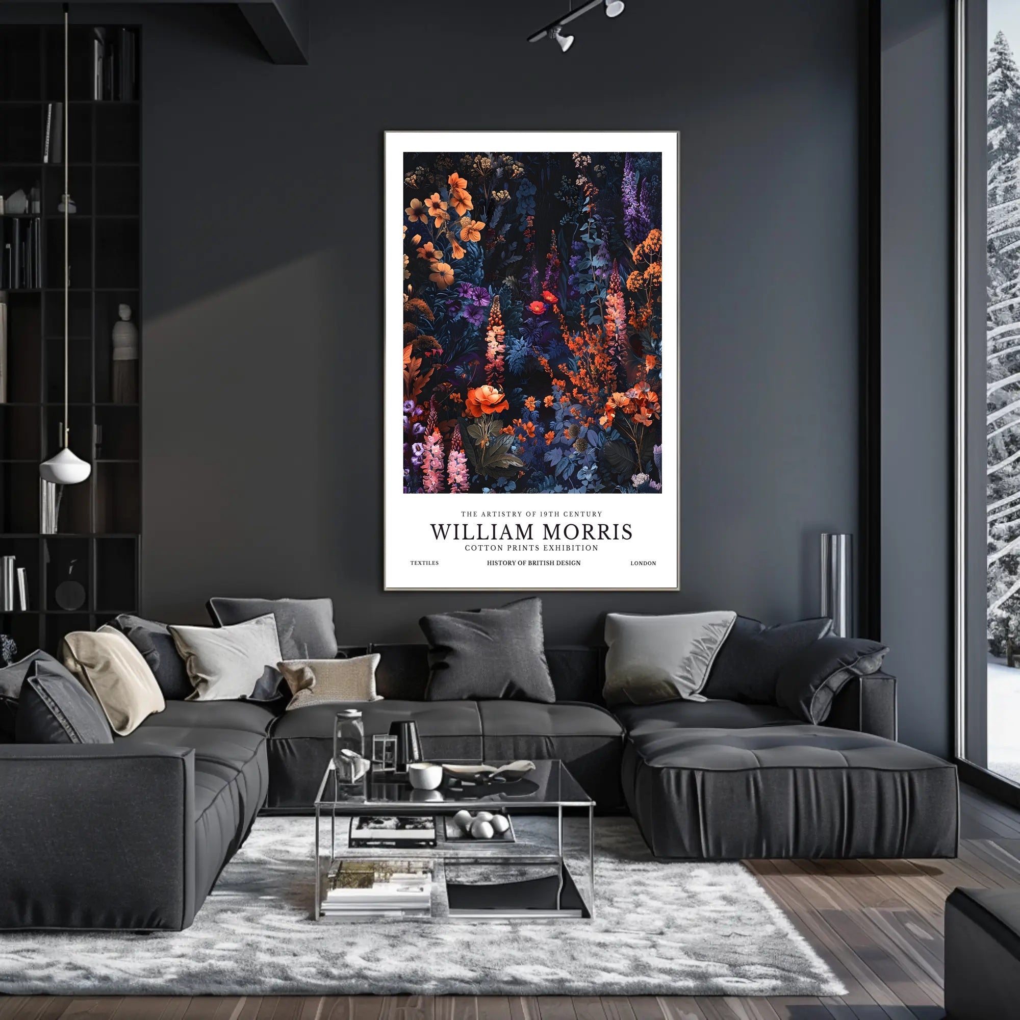 William Morris Cotton Prints Exhibition Poster