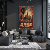 Los Angeles Skyline Cityscape Photography Realism Minimalist Art Collector Edition Poster