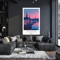 Serene Evening View of Stockholm Urban Cityscape Poster