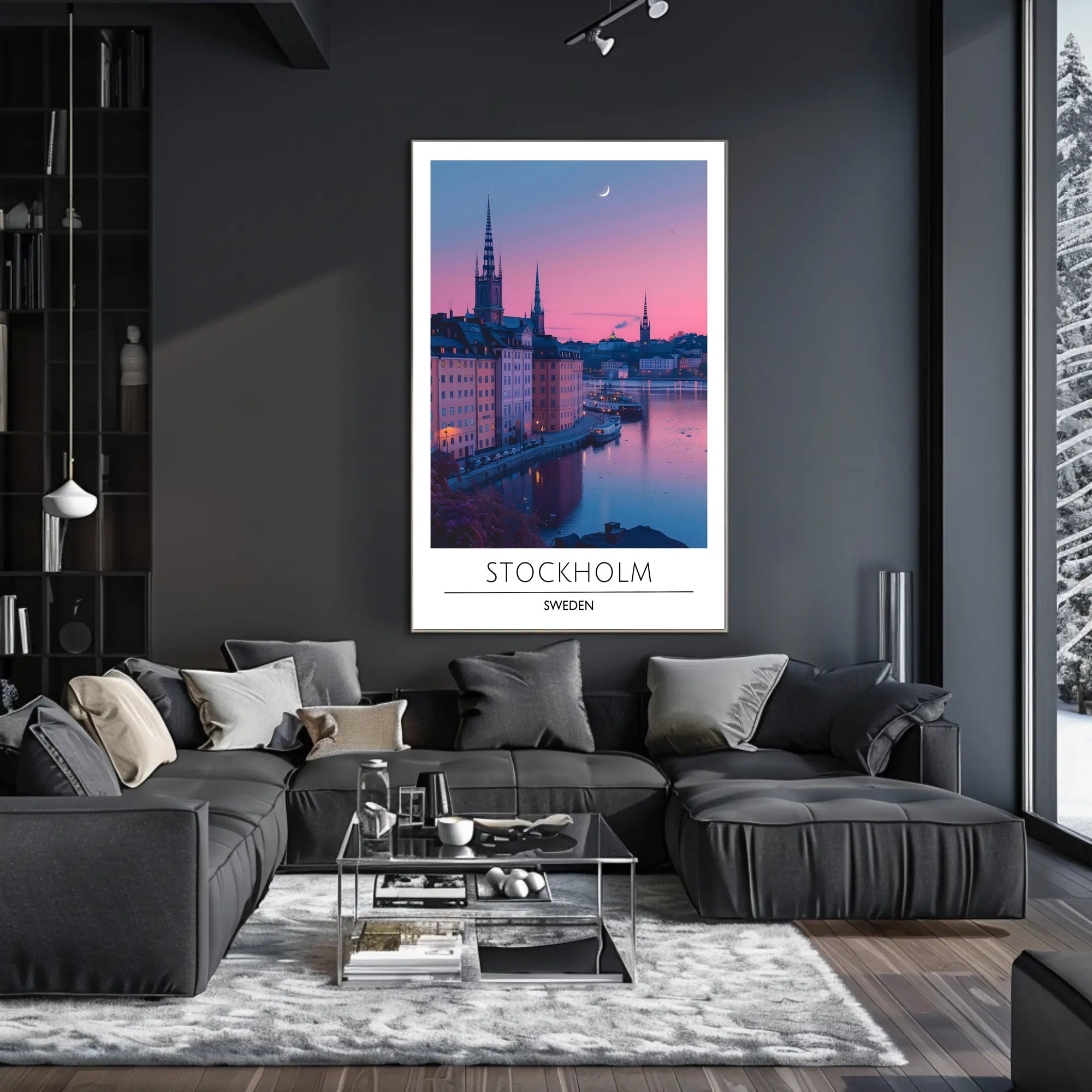 Serene Evening View of Stockholm Urban Cityscape Poster