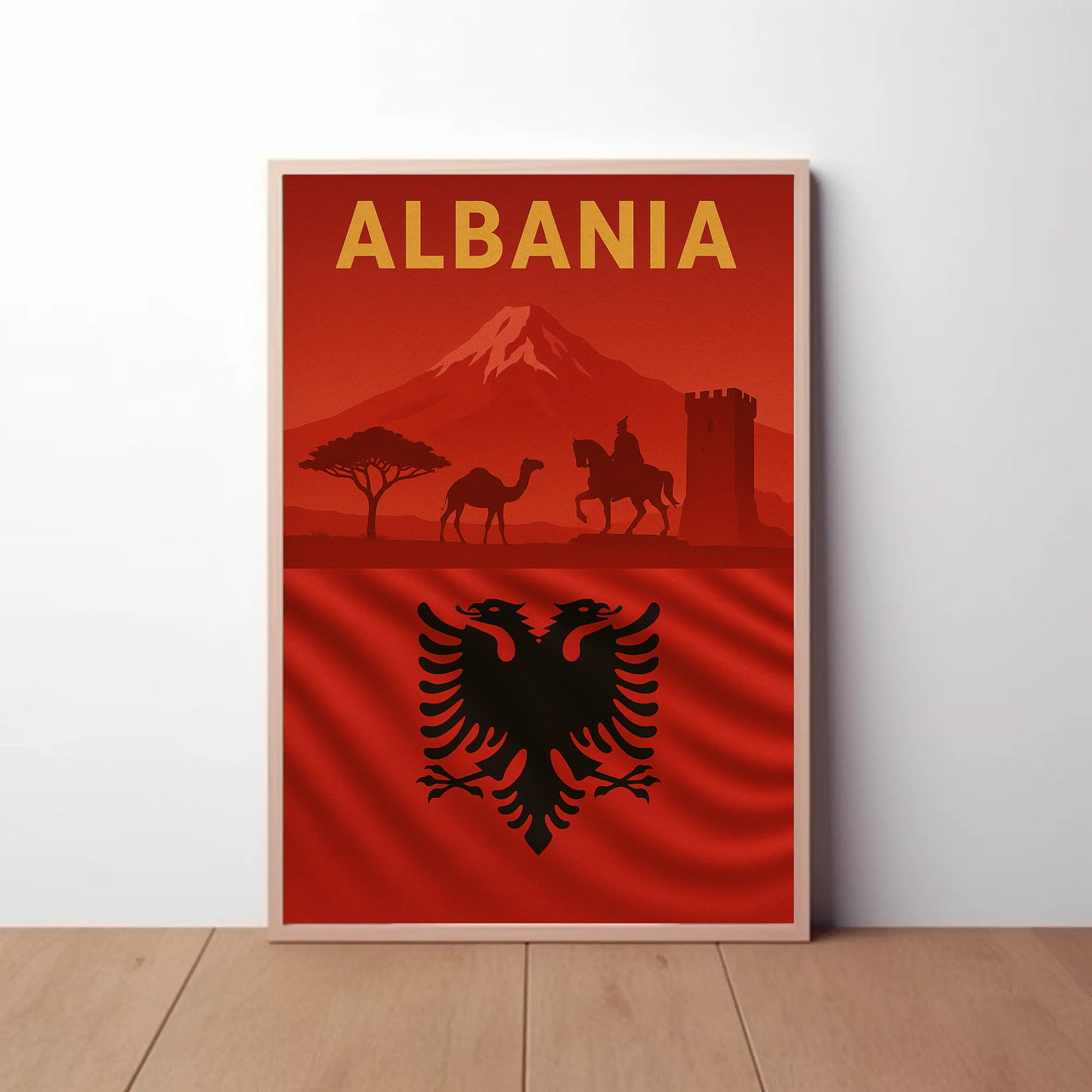 Albania's Historic Splendor Captured in Travel Poster