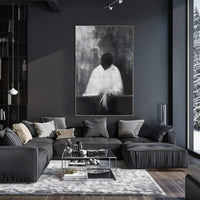 Haunting Faceless Figure in Surrealism Abstract Artistic Poster PosterGoat