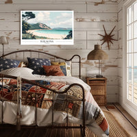 Serene Coastal Landscape Travel Poster