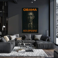 Barack Obama 44th President of the United States Techno Schematic Poster