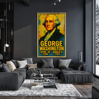 George Washington Pop Art Patriotic Poster Print