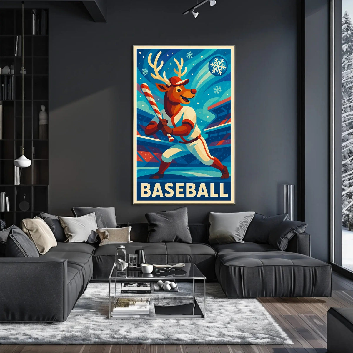 Winter Baseball Fantasy Poster