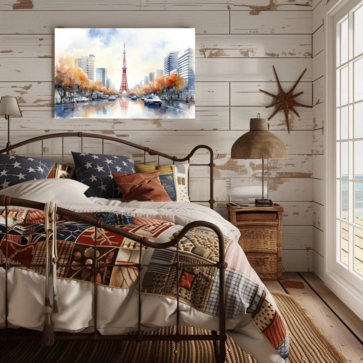 Tokyo Tower Autumn Scene Poster