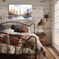 Tokyo Tower Autumn Scene Poster