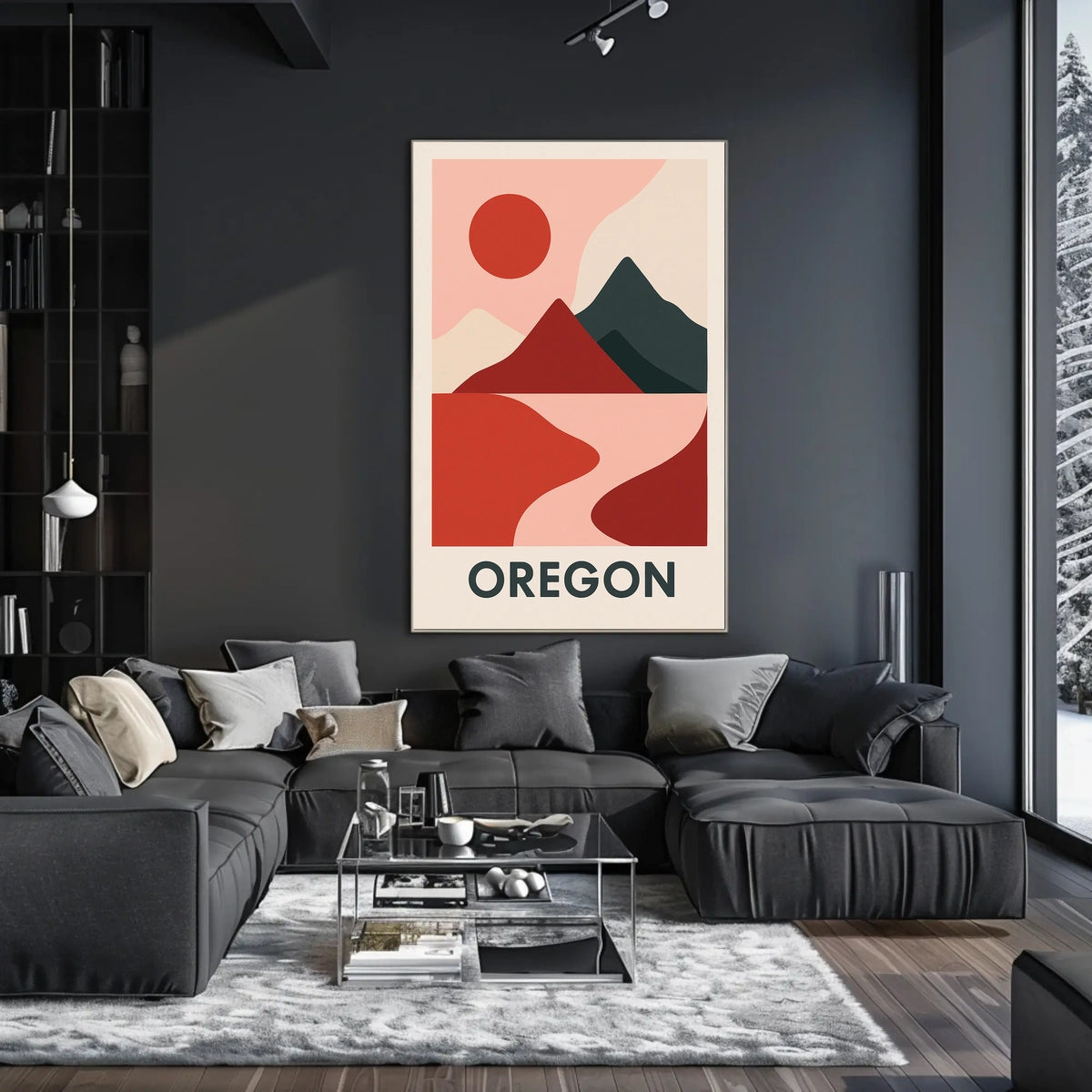 Oregon Abstract Landscape Poster
