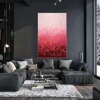 Abstract Pink Landscape Poster Modern Wall Art