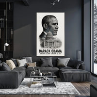 Barack Obama 44th President of the United States Reflections Poster