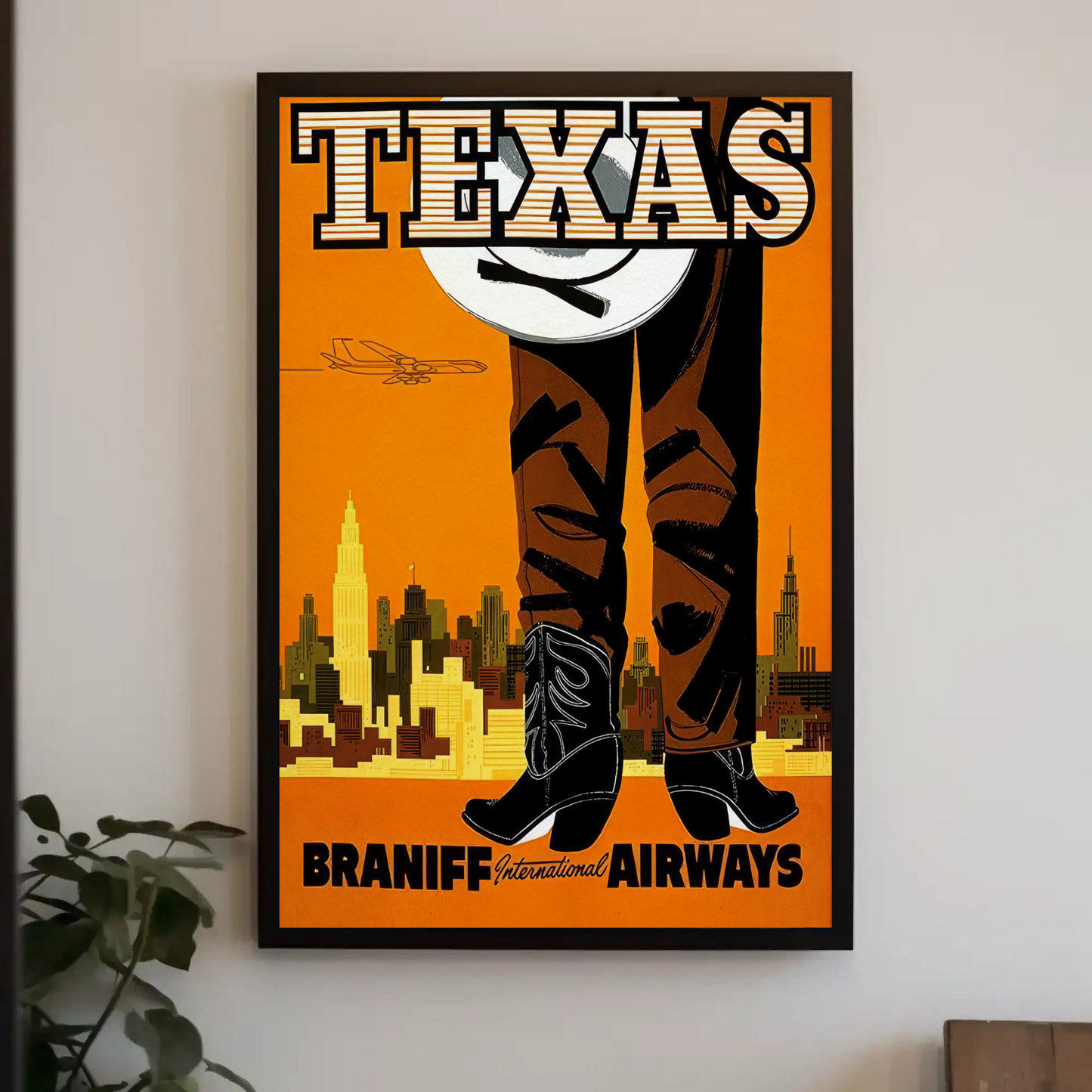 Braniff International Airways Texas Travel Poster (1961)