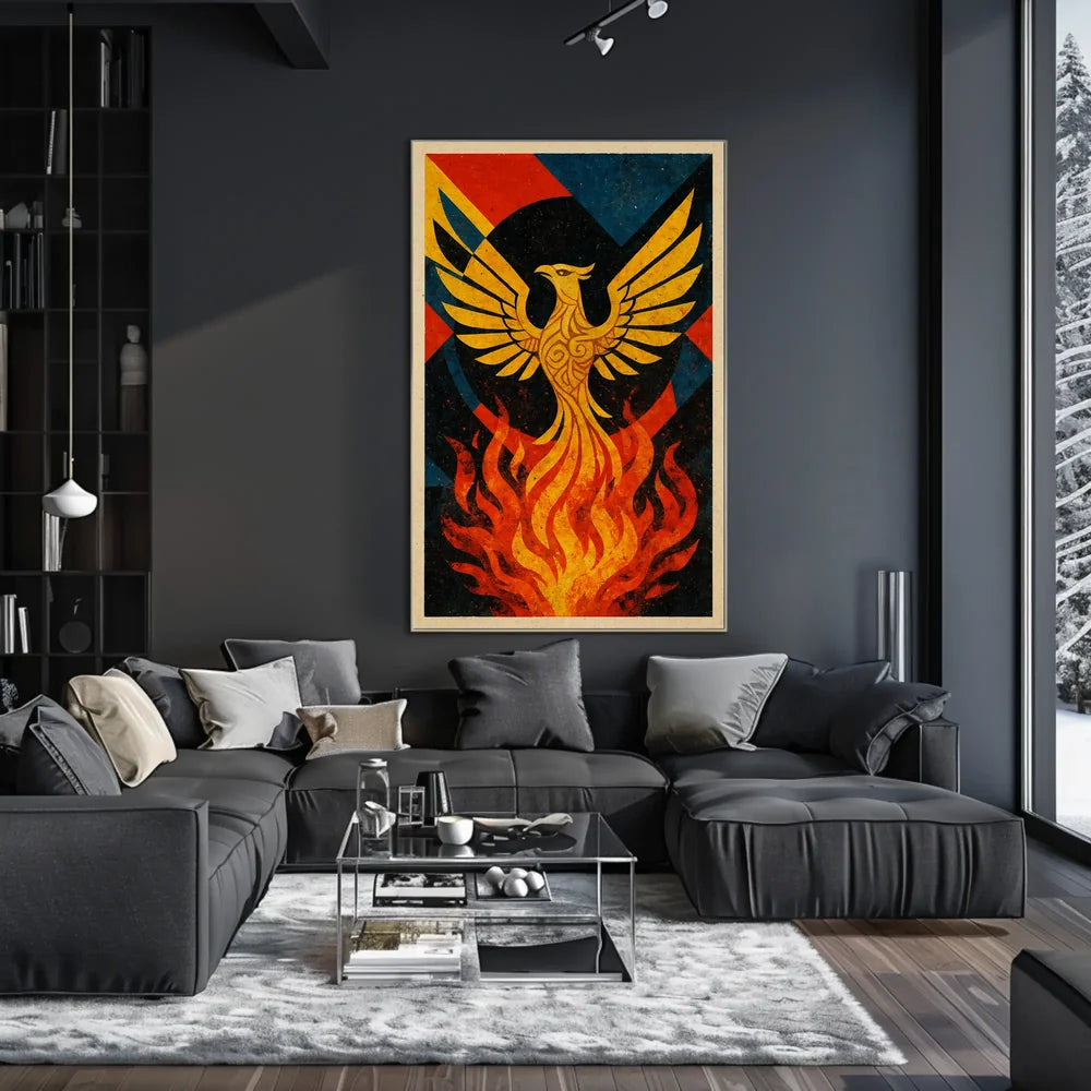 Phoenix Rebirth Artistic Masterpiece: Abstract, Artistic, or Pop Culture Poster