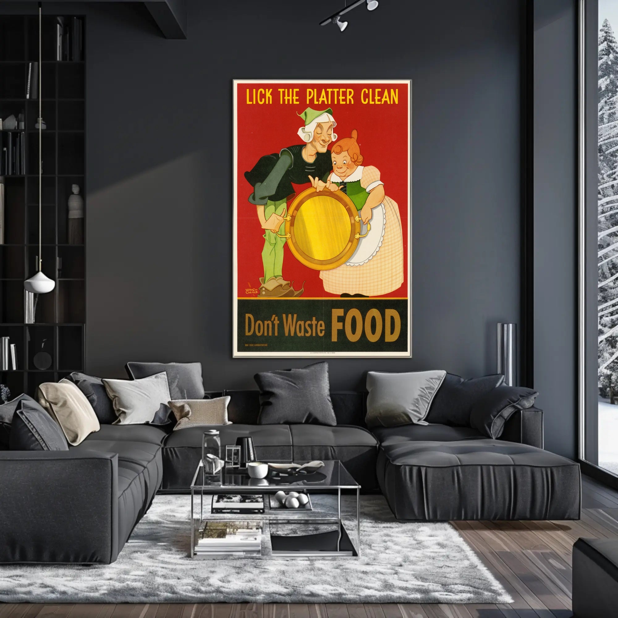 Don't Waste Food WWII Propaganda Poster PosterGoat