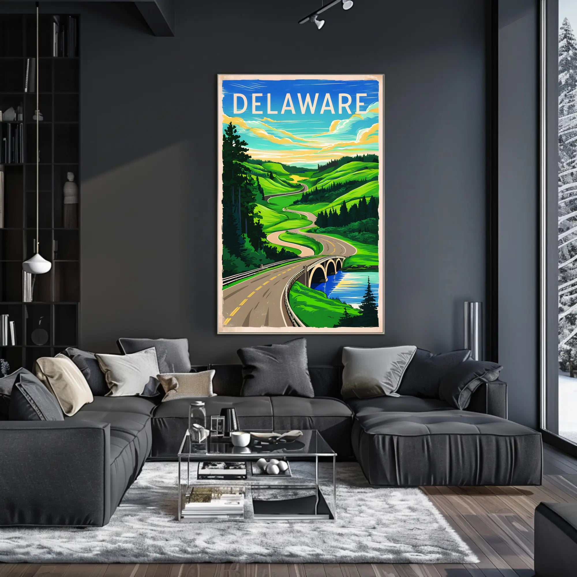 Scenic Delaware Roadway Poster