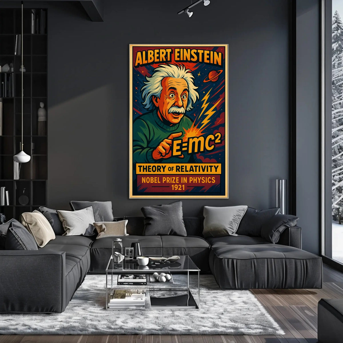 Einstein Relativity Cosmos Art Inspiring Poster