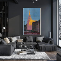 Chicago Temple by the Chicago Rapid Transit Poster PosterGoat
