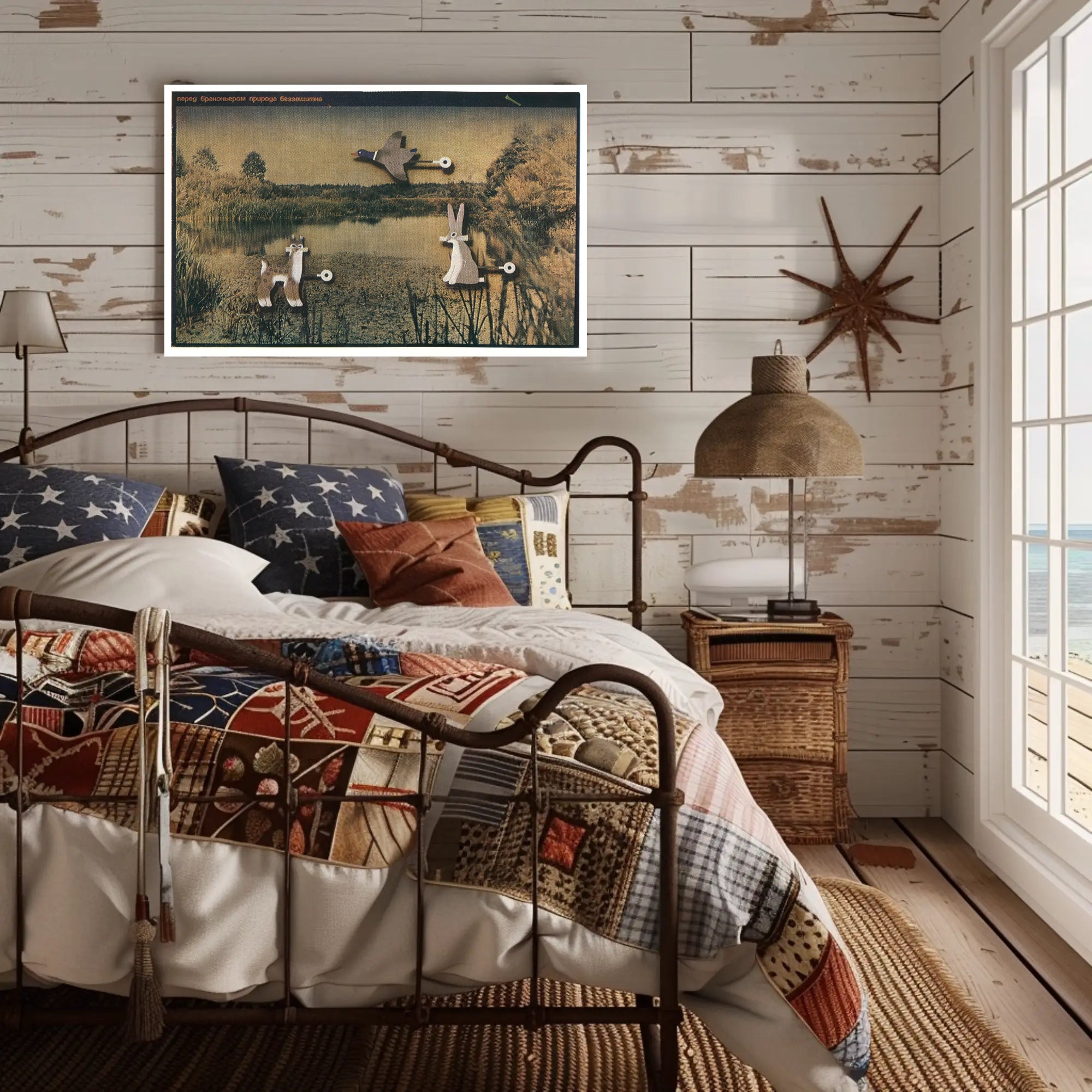 Mechanized Wildlife in Nature Poster