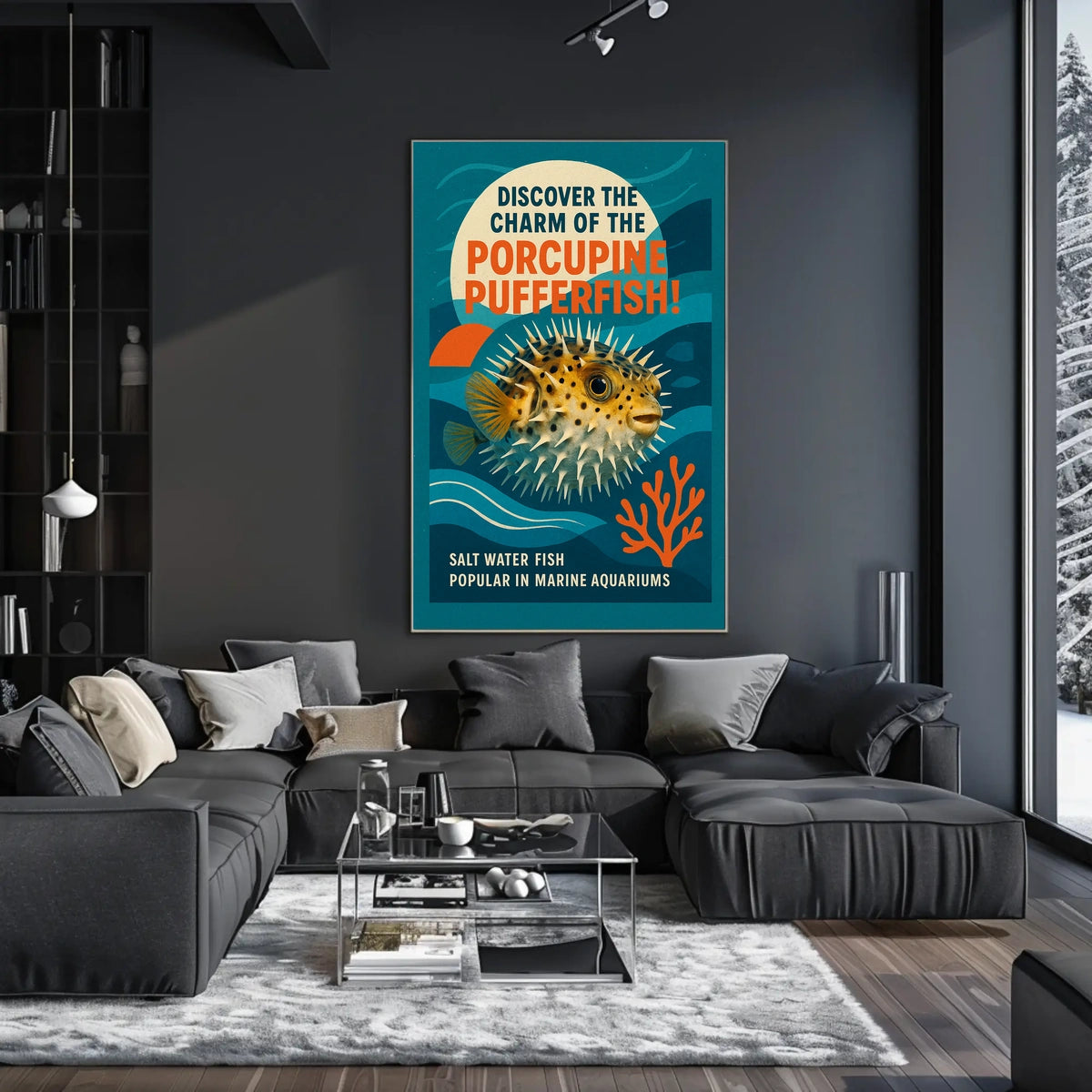 Discover the Charm of the Porcupine Pufferfish Poster