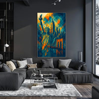 New York City Architecture Poster Abstract Wall Art