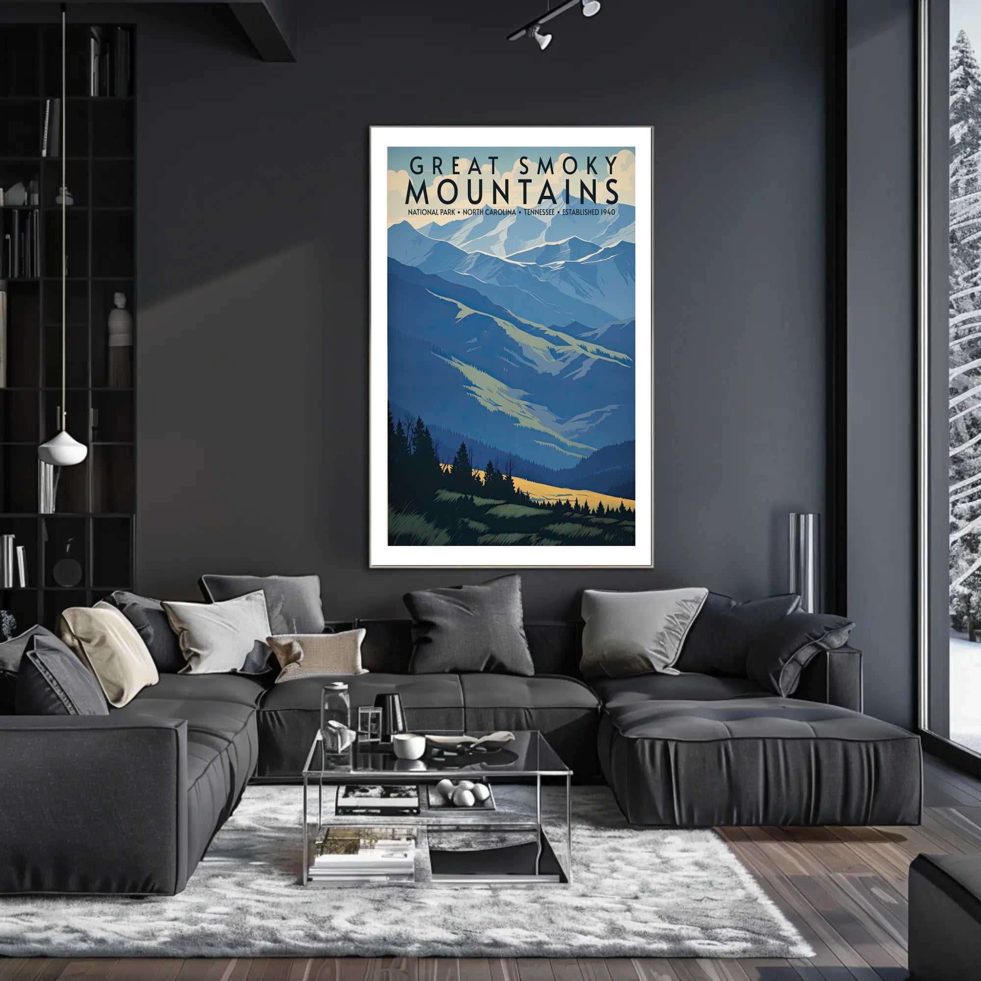 Great Smoky Mountains Scenic Poster Wall Art