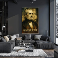 James K. Polk 11th President of the United States Double Exposure Poster