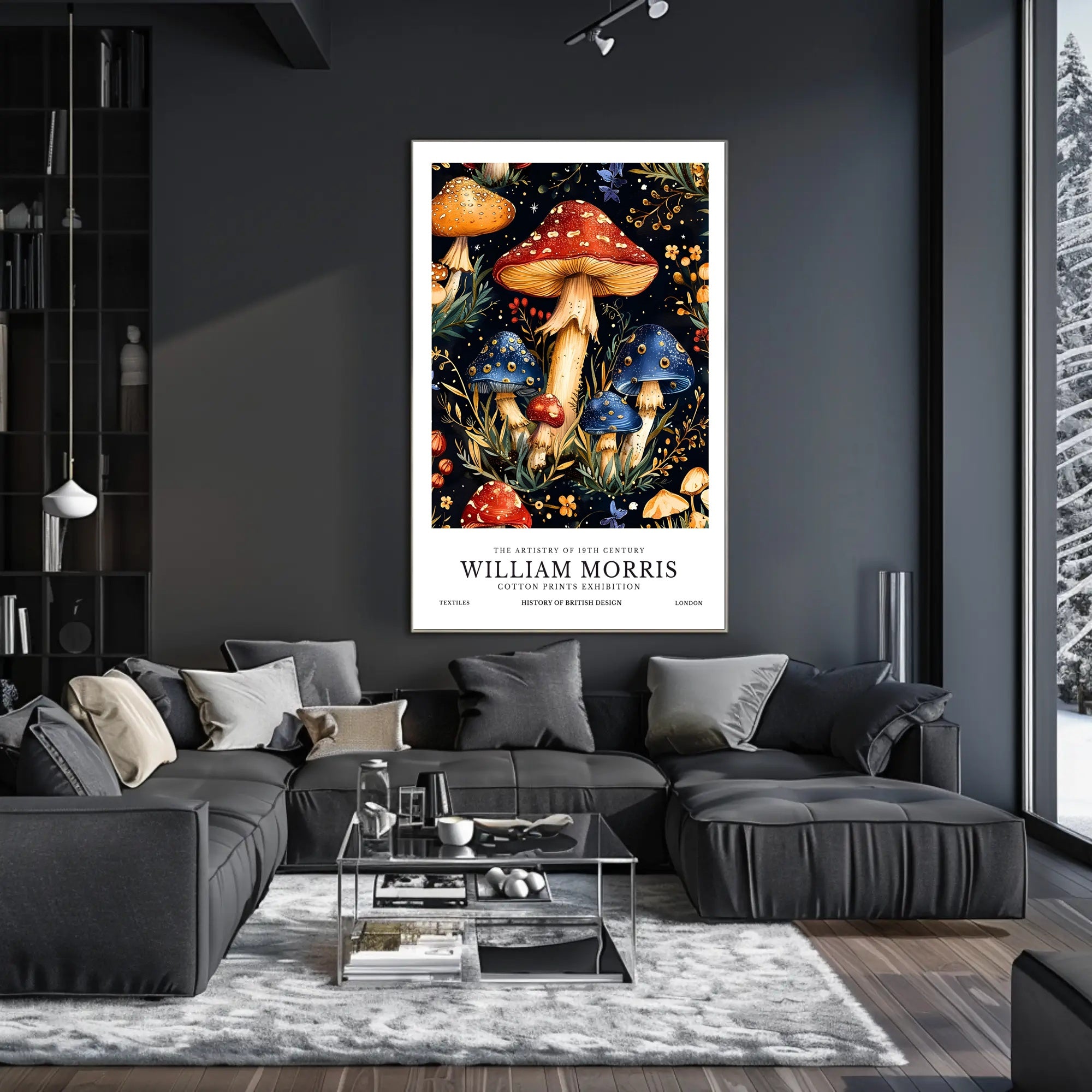 William Morris Cotton Prints Exhibition Poster