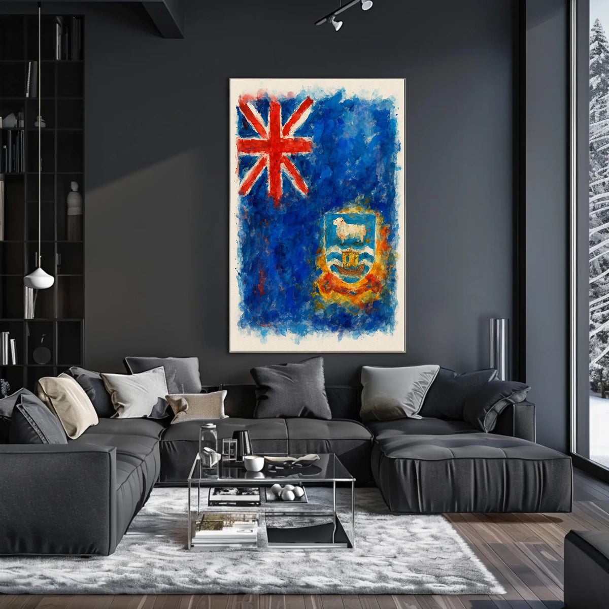 Falkland Islands Flag Art Poster