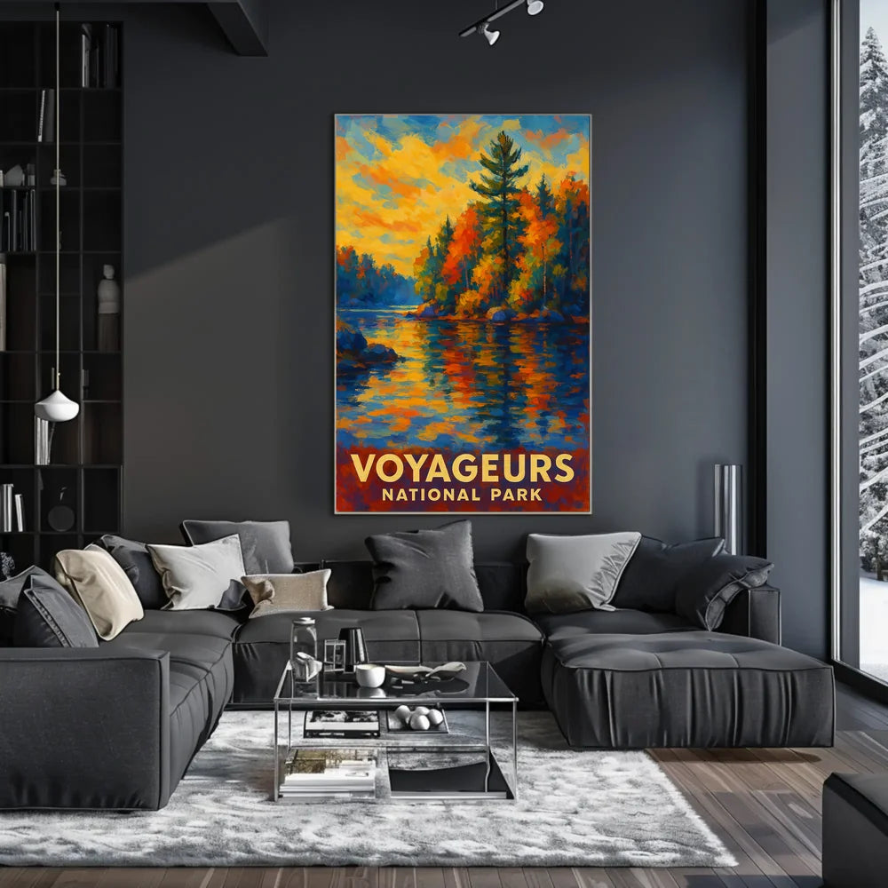 Abstract Voyageurs Poster Minimalist Travel Wall Art Home