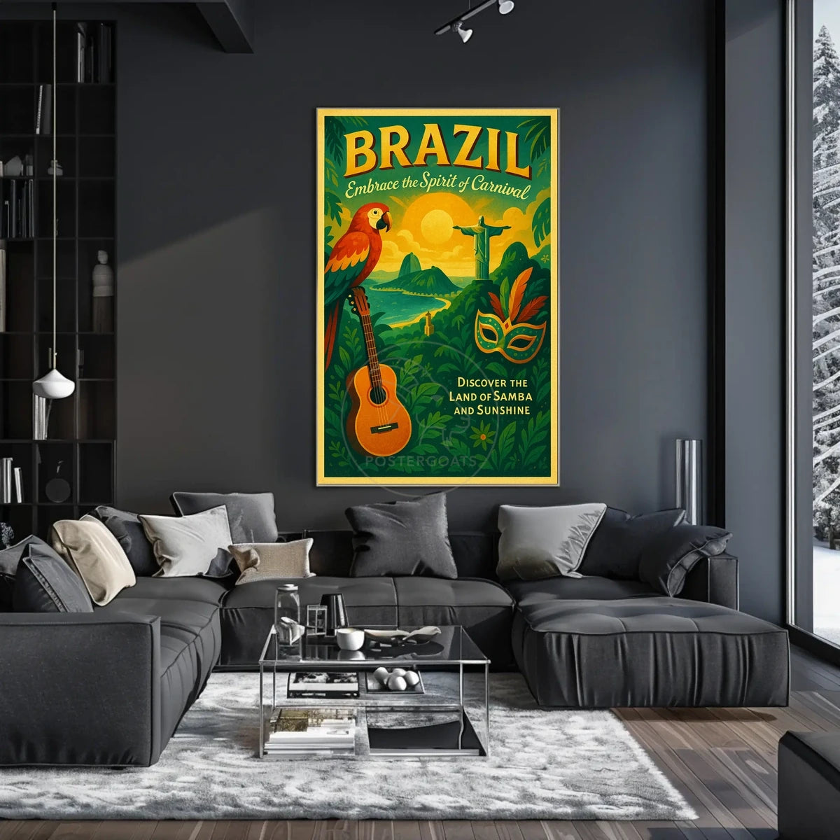 Brazilian Vibes Vintage Travel Poster