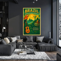 Brazilian Vibes Vintage Travel Poster
